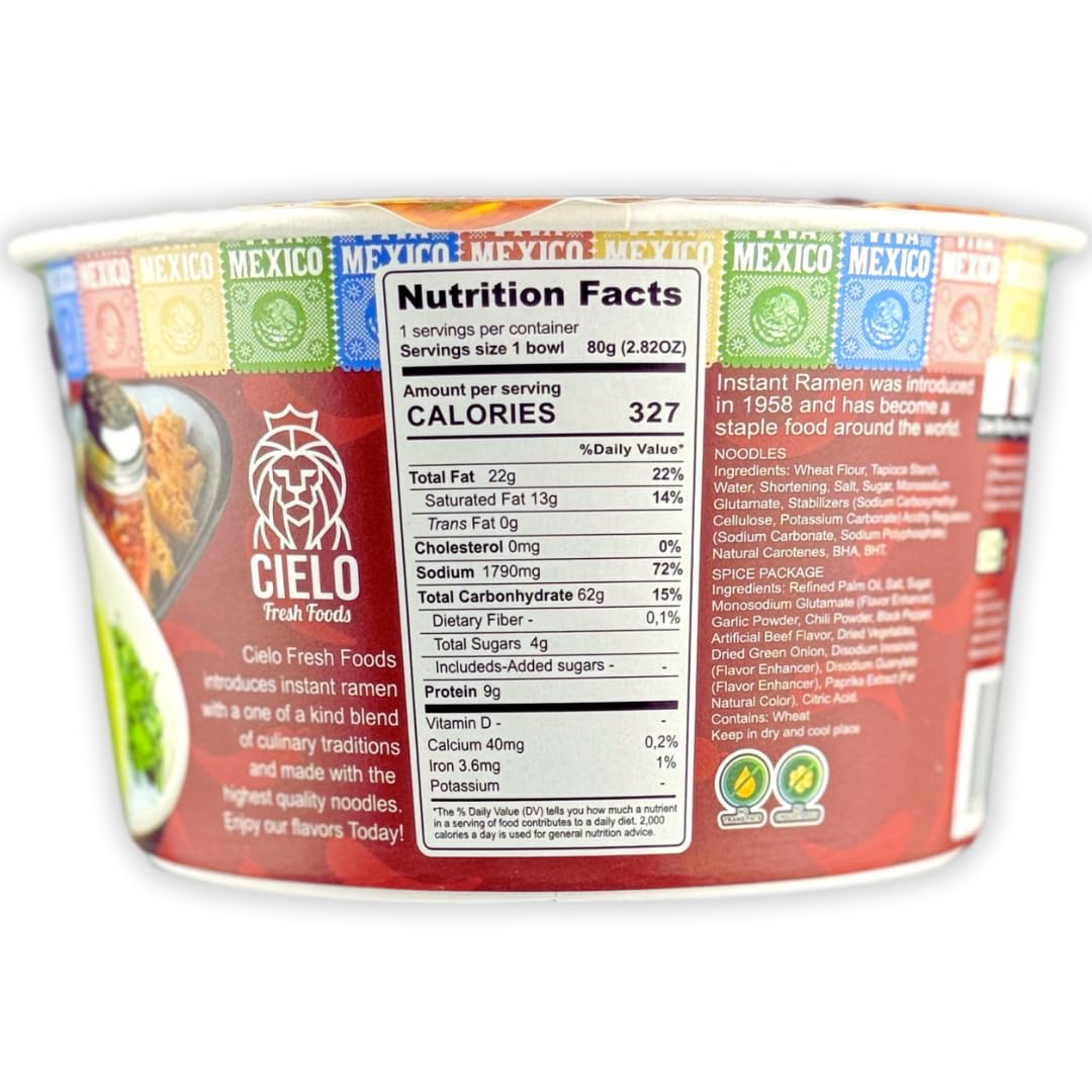 【6碗装买二送一】Menudo墨西哥紅椒素牛肚湯風味即食麵