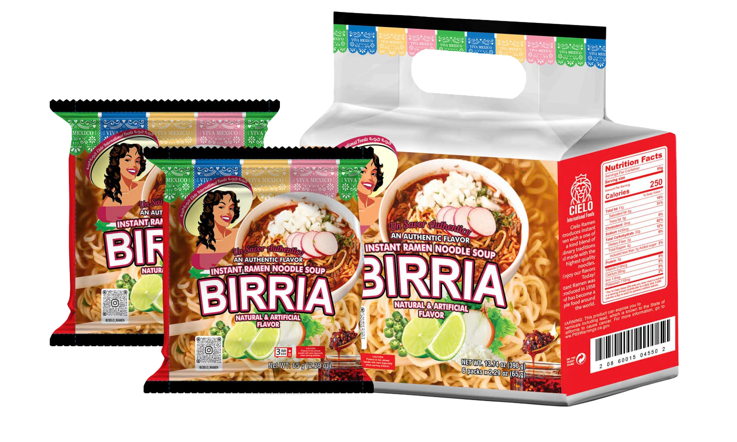 Birria墨西哥香辣燉素牛湯風味 (6 Packs)